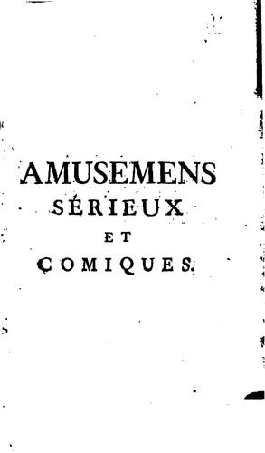 Amusemens sérieux et comiques