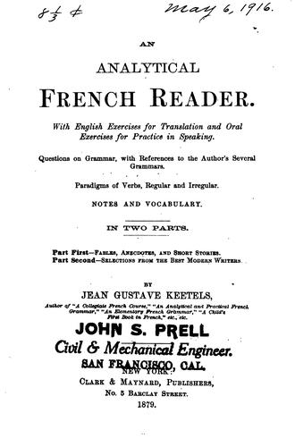 An analytical French reader