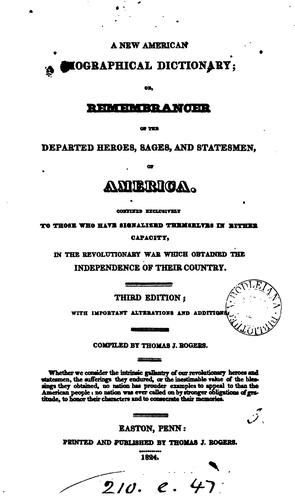 A new American biographical dictionary