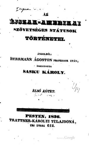 Az Éjszak-Amerikai Szövetséges Státusok történetei