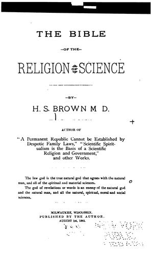 The bible of the religion of science