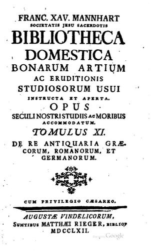 Bibliotheca domestica