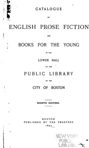 Catalogue of books in the Roxbury branch library of the Boston public library