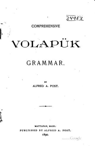 Comprehensive Volapük grammar