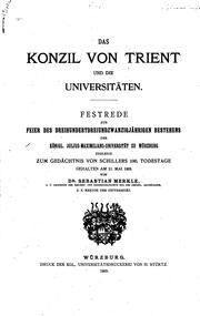 Das Konzil von Trient und die universitäten..