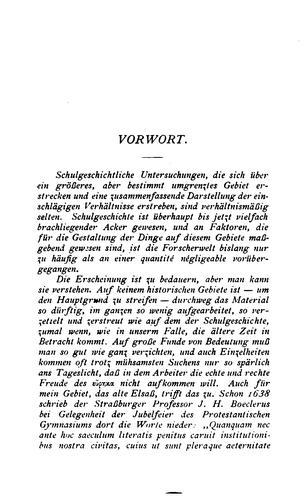 Das schul- und unterrichtswesen im Elsass von den anfängen bis gegen das jahr 1530