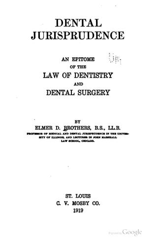 Dental jurisprudence