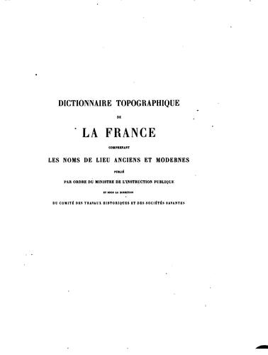 Dictionnaire topographique du Département des Basses-Pyrénées