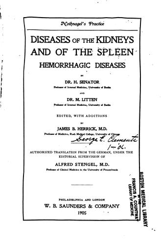 Diseases of the kidneys and of the spleen