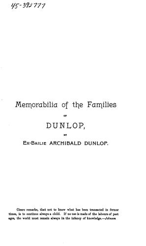 Dunlop of that ilk