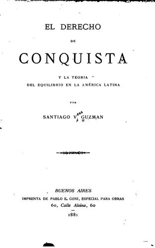 El derecho de conquista y la teoria del equilibrio en la América latina