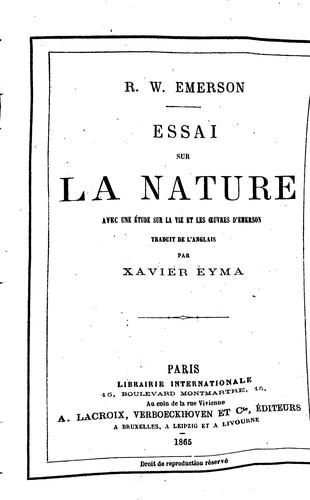 Essai sur la nature