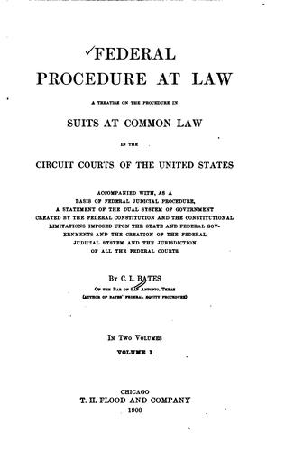 Federal procedure at law