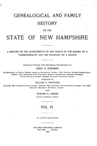 Genealogical and family history of the state of New Hampshire