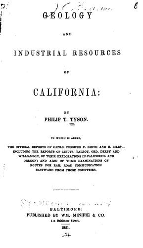 Geology and industrial resources of California