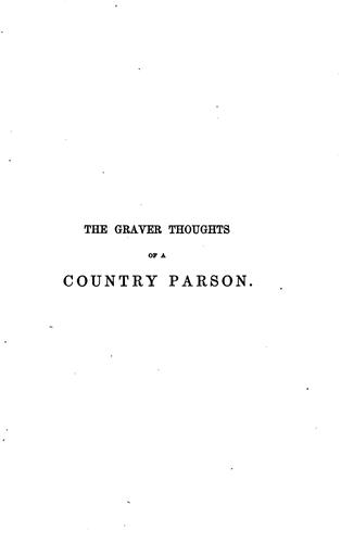 The graver thoughts of a country parson