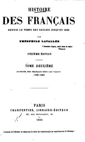Histoire des Français depuis le temps des Gaulois jusqu'en 1830