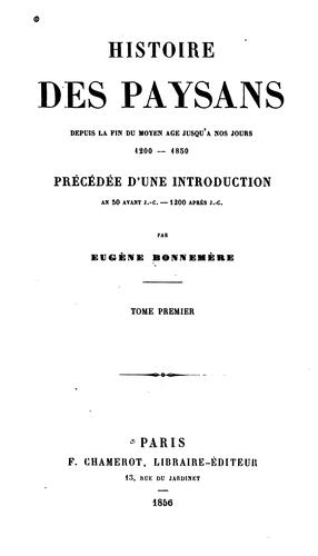Histoire des paysans