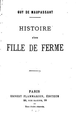 Histoire d'une fille de ferme