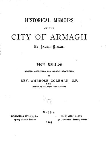 Historical memoirs of the city of Armagh