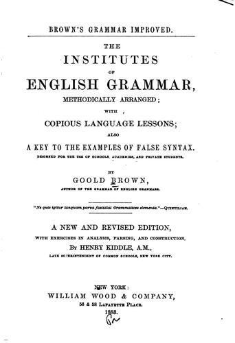 Brown's grammar improved