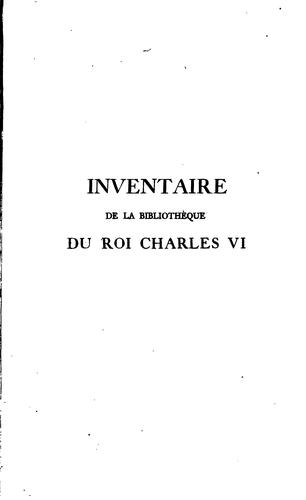 Inventaire de la bibliothèque du roi Charles VI