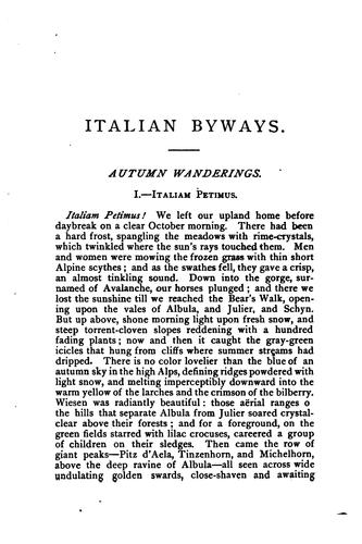 Italian byways