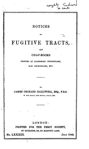 Notices of fugitive tracts