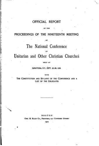Official report of the proceedings of the ..