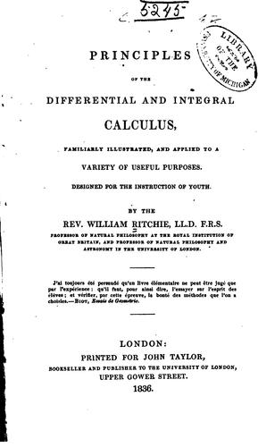 Principles of the differential and integral calculus