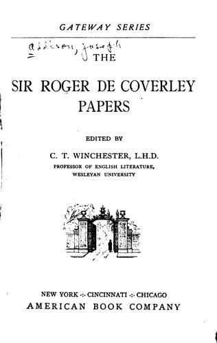 The Sir Roger de Coverley papers