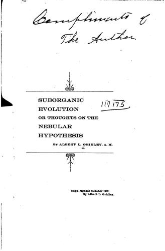 Suborganic evolution