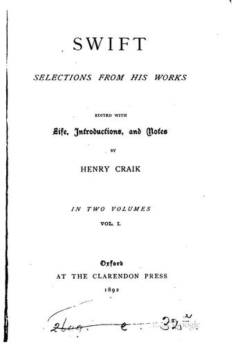 Swift: selections from his works