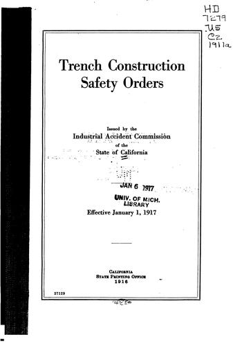 Trench construction safety orders