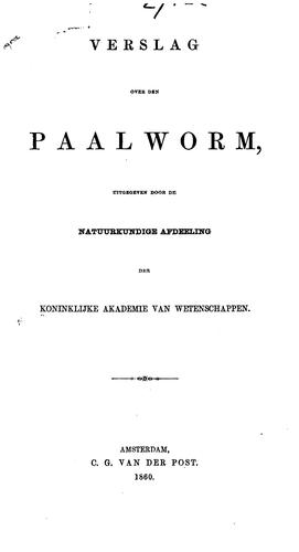 Verslag over den paalworm