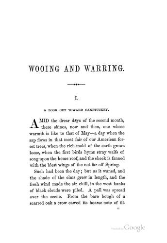 Wooing and warring in the wilderness [a story of Canetuckey]