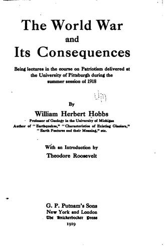 The world war and its consquences