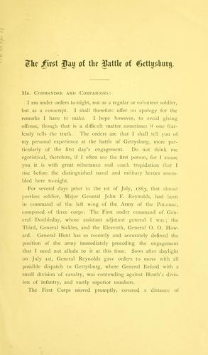 The first day of the battle of Gettysburg