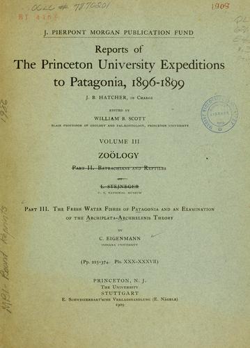 Fresh water fishes of Patagonia and an examination of the archiplata-archelenis theory