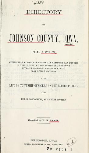 Directory of Johnson County, Iowa, for 1878-79