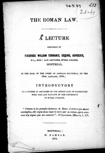 The Roman law