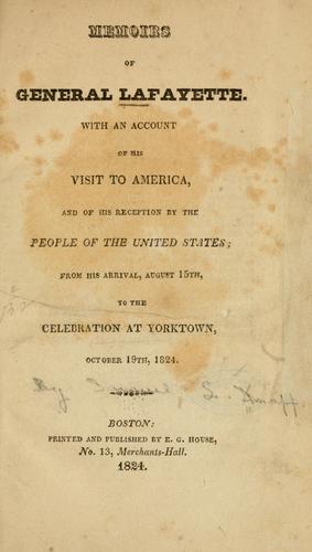 Memoirs of General Lafayette