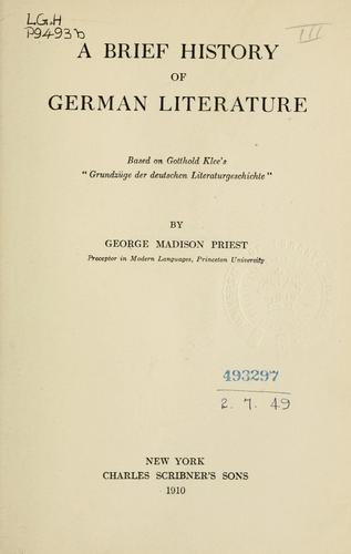 A brief history of German literature