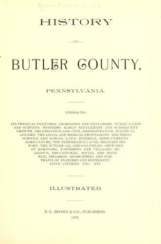History of Butler County, Pennsylvania