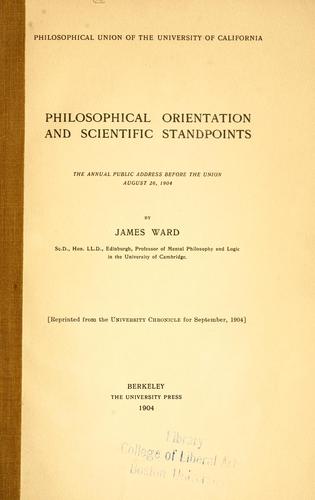 Philosophical orientation and scientific standpoints