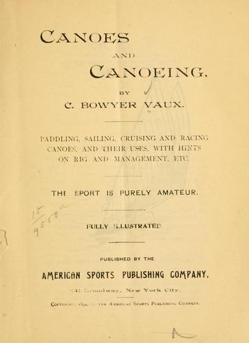 Canoes and canoeing