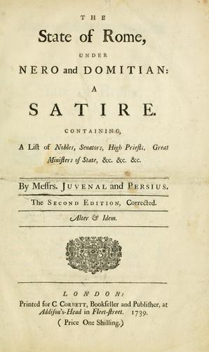 The state of Rome, under Nero and Domitian