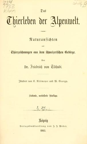 Das Thierleben der Alpenwelt