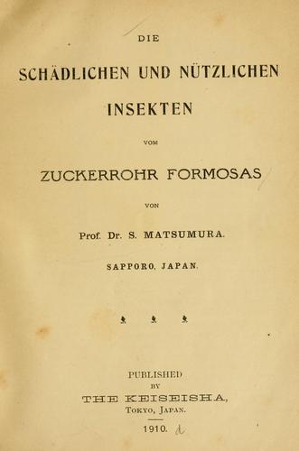 Die schädlichen und nützlichen insekten