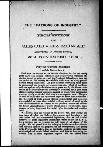 The " Patrons of Industry"